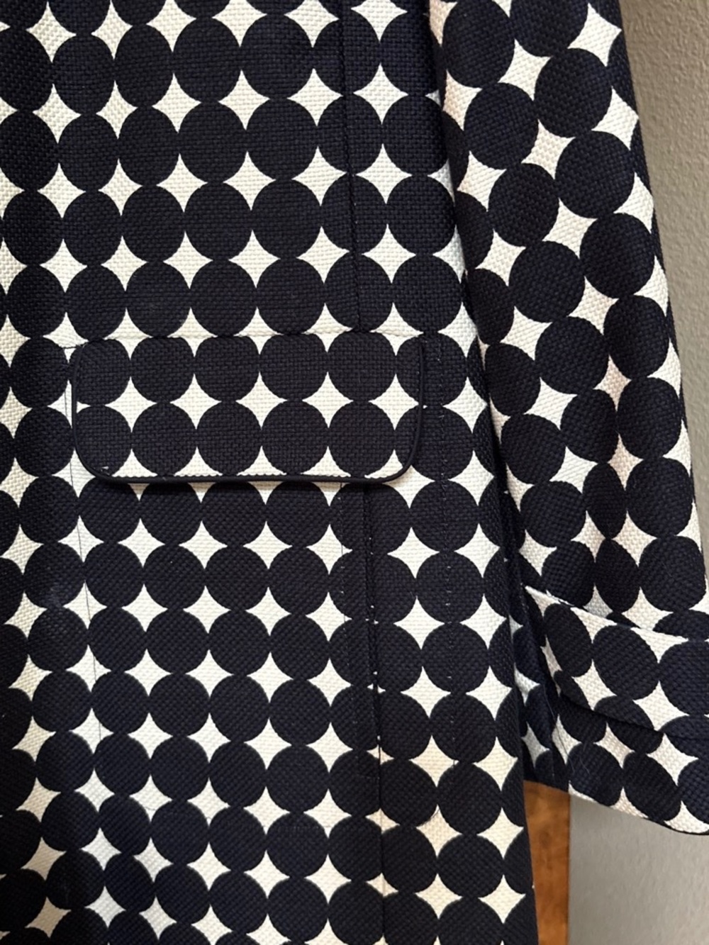 Talbots Vintage Polka dot cotton coat. Size 8 Never Worn - Picture 3 of 7